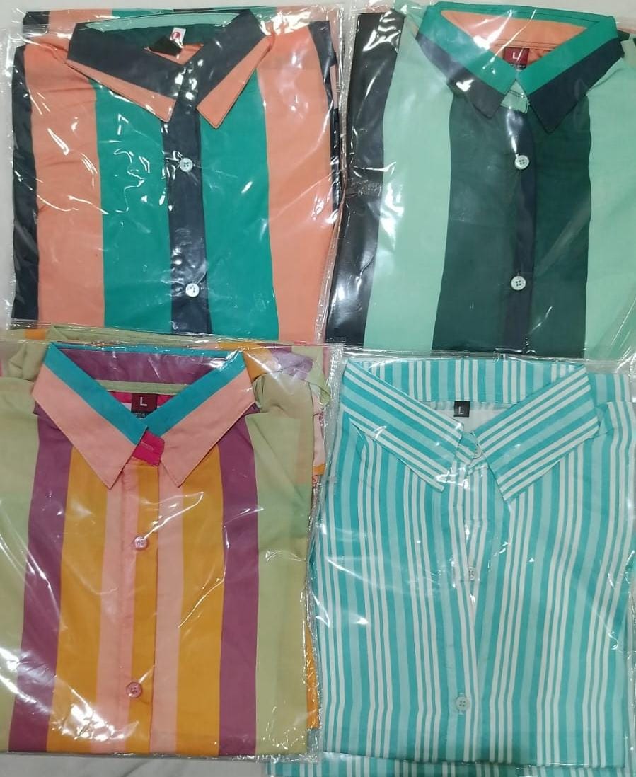 Designer Printed Office Wear Ladies Shirt Catalog